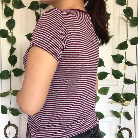 Red Striped Ringer Tee - Picture 3 of 4